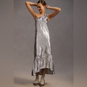 Maeve One Shoulder sequined dress like new!